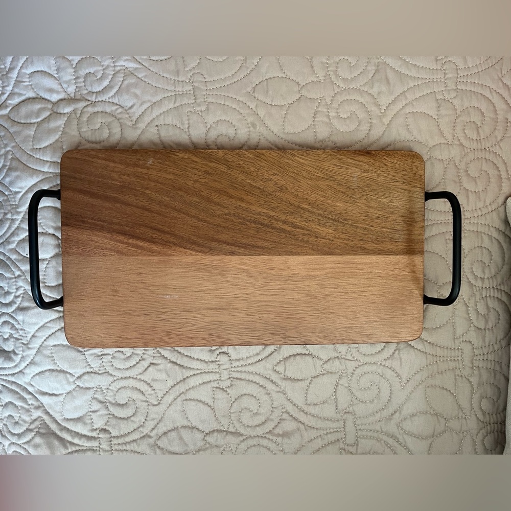 Serving tray & cheese knife set
